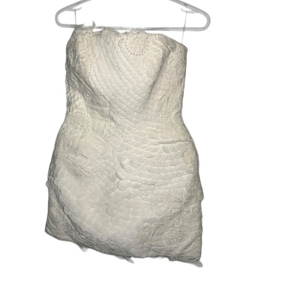 Zimmermann White Tama Filigree-Embellished Minidress - COTTON & LINEN Size 6 - Picture 1 of 16